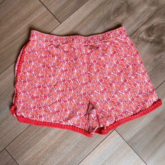 Vineyard Vines Pink Casual Shorts Women Large Seashell Pattern Bin K-32 - Picture 4 of 4